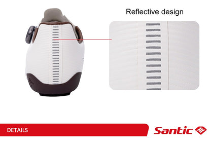 Santic Carbon Fiber Road Bike Shoes Professional Cycling for Men Racing SPD Cleats Road Cycling Lock Shoes WZS24043