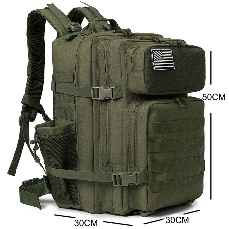 Mochila Tática 45L survival Bag Hunting MOLLE Backpack GYM Para Homens EDC Outdoor Hiking Rucksack com Suporte para Garrafa
