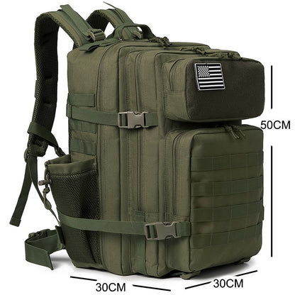 Mochila Tática 45L survival Bag Hunting MOLLE Backpack GYM Para Homens EDC Outdoor Hiking Rucksack com Suporte para Garrafa