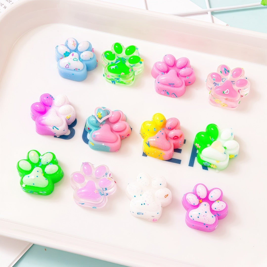 10-30Pcs Mini Cute Cat Claw Plush Pinch Fun Colorful Halloween Christmas Party Pack Fillers for Pressure Reduction Cartoon Style