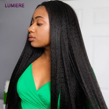 Pacotes de Cabelo Humano Liso Kinky Yaki 100% Cabelo Humano Virgem Puro Brasileiro Extensões de Cabelo em Promoção/Liquidação