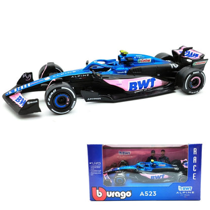 Bburago 1:43 Carro de Fórmula 1 McLaren Mercedes Ferrari SF25 Redbull Racing AlpineA525 Miniatura Colecionável de Metal Fundido Verstappen