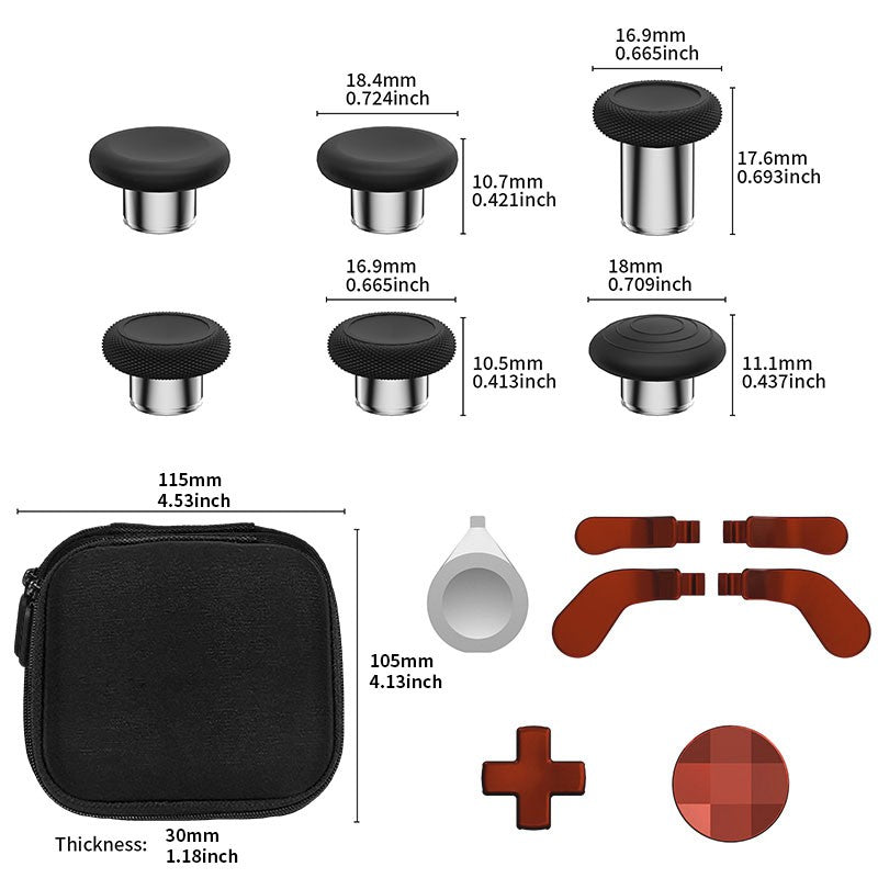 for Xbox One Elite Series 2 Controller Accessories Kit Metal D-Pad Trigger Paddles Repair Set Gamepad Thumb Stick Grips