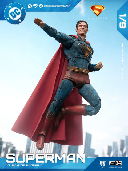 2025 Boneco de Ação Original Fondjoy David Corenswet Superman 1/9 Novo Boneco Superman Articulado em PVC Brinquedo Infantil Presente para Menino