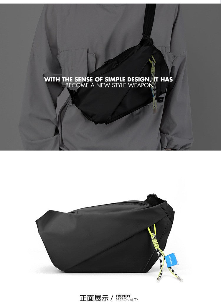 Men Shoulder Chest Bag Nylon Waterproof Outdoor Sport Running Cycling Belt Bag Large Capacity Travel Phone Pouch Messenger Bag