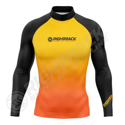 New Men's Surfing Shirt Camouflage Gradient Lycra Rashguard RIGHTTRACK Surf Sportswear Beach UV Protection Swimwear UPF50+