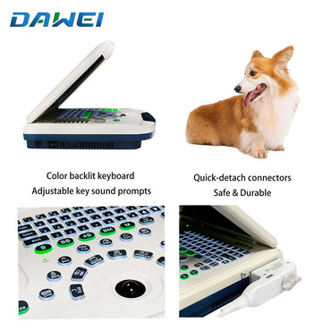 Máquina de Ultrassom Veterinário Portátil com Sondas (B, BB, 4B, B+M, M) para Hospital Veterinário, Casa, Fazenda