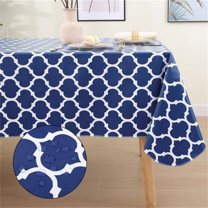 Kitinjoy Rectangular Tablecloth PVC House Table Cloth Waterproof Table Mat For Coffe Table Banquet Decoration Dining Table Cover