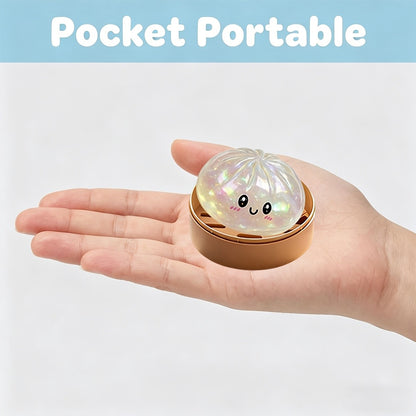 1PC Colorful Simulation Dumpling Squishy Stress Balls with Steamer, Birthday Gifts, Office?Party Gift