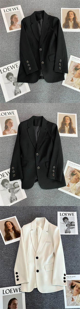 Women Jacket New in Korean Fashion Small Suit Top Brown Suit Coat Clothes Loose Straight Temperament Slim Blazer for Women Chic