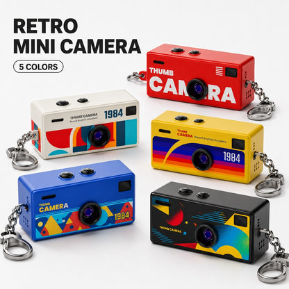 1Pc Portable Mini Thumb Camera Keychain Camcorder 1080p Video Recorder with Memory Card Support and Built-in Flash for Events