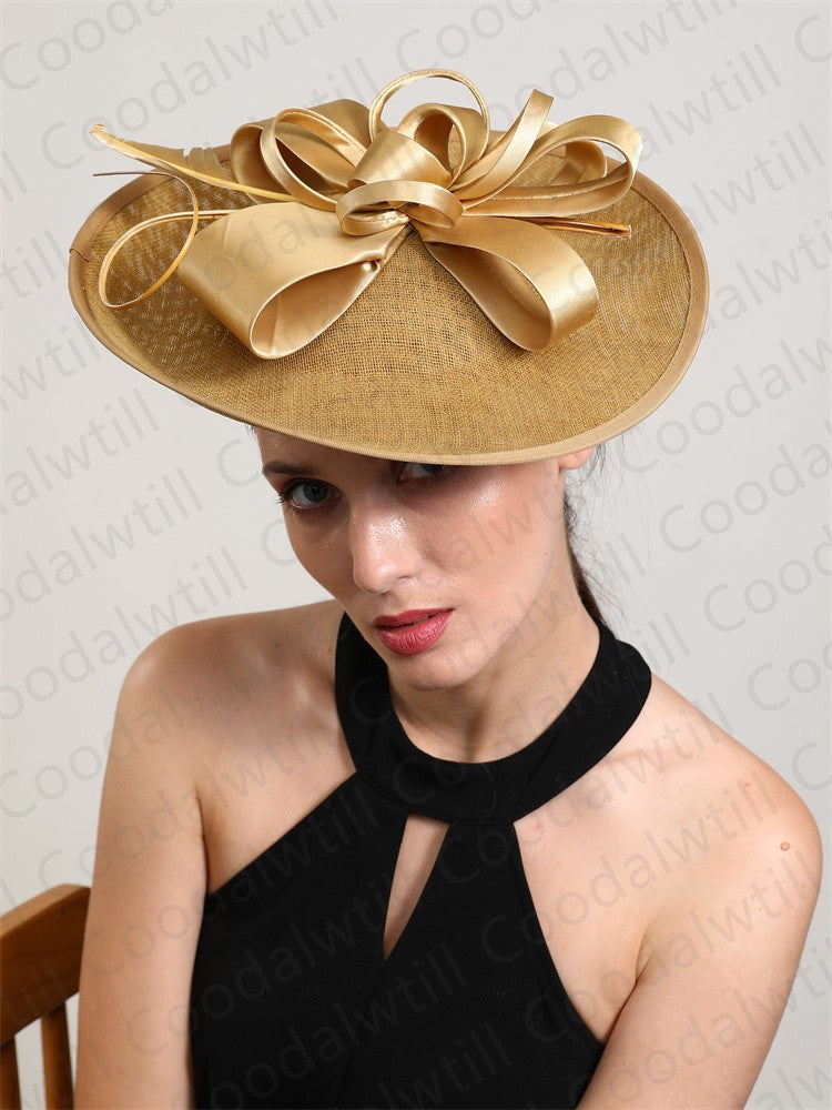 Wedding Mesh Fascinators for Women Tea Party Hat Kentucky Derby Headpiece Feather Fancy Hats Wedding Church Hatinator Headband