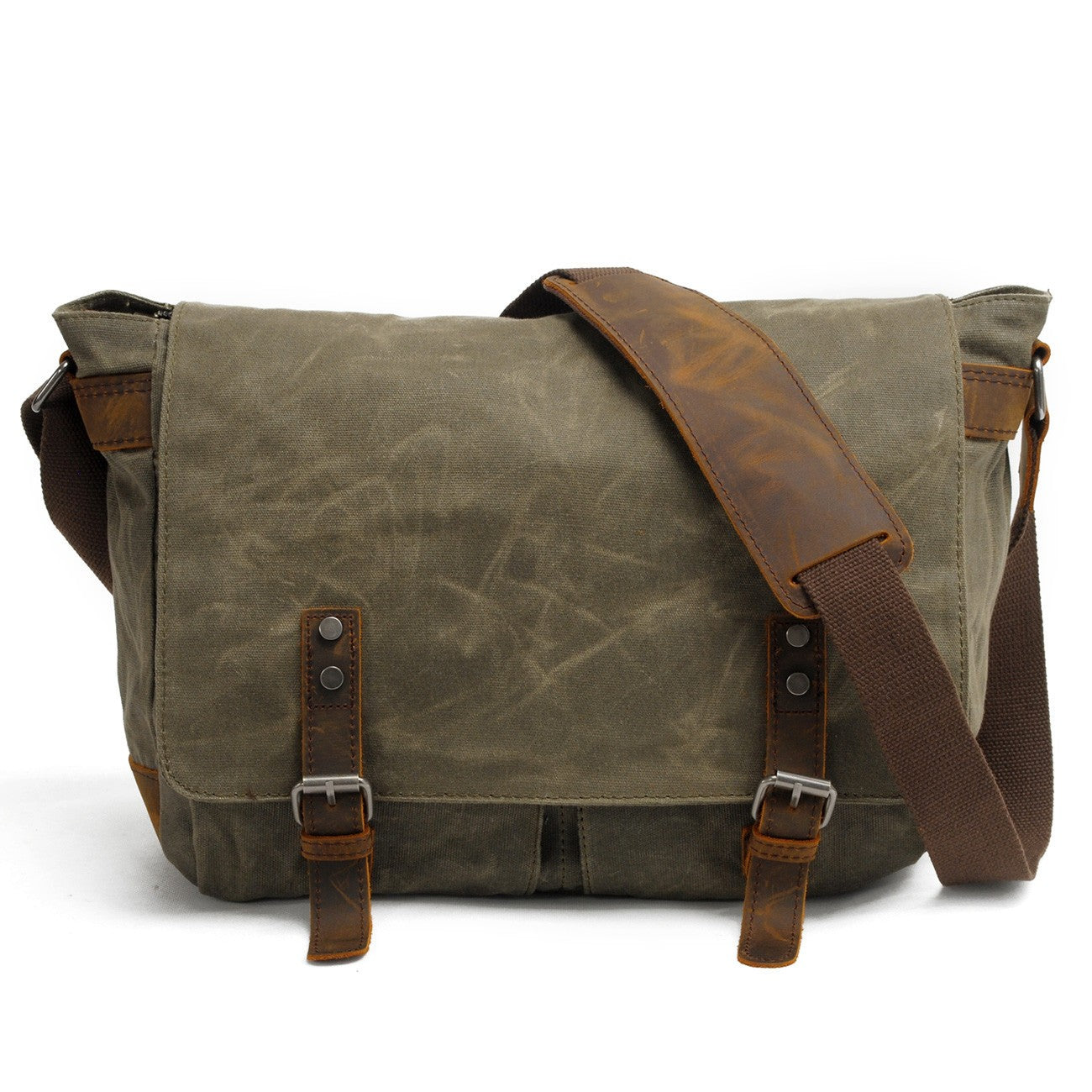 New Fashion Thick Wax Canvas Men Shoulder bag Messenger bag Men Crossbody Bag Vintage male Leisure Sling bag Casual Boy