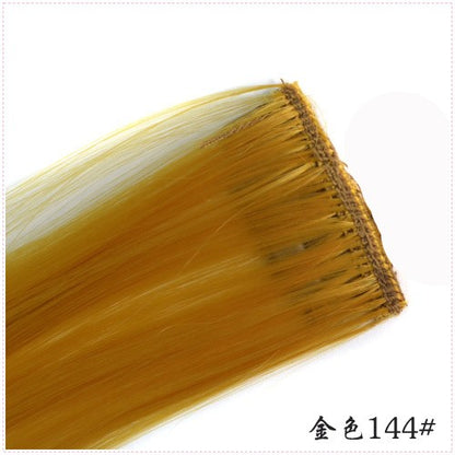 LIHUI Longo Liso Colorido Aplique de Cabelo Extensões de Cabelo com Clipe Mechas Arco-Íris Destaque Cabelo Sintético Rosa em Clipe
