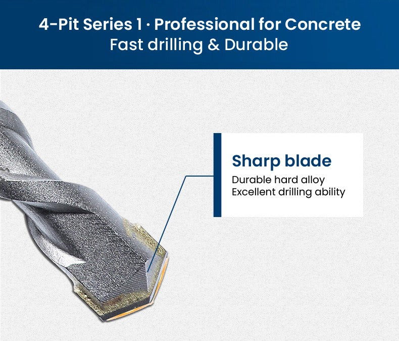 Conjuntos de Brocas Bosch SDS Plus para Martelete para Concreto Diâmetro 6-12mm Cabo Redondo Acessórios para Martelete Perfurador
