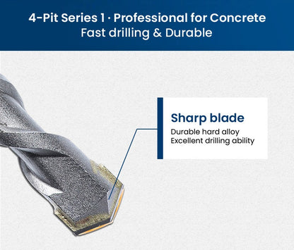 Conjuntos de Brocas Bosch SDS Plus para Martelete para Concreto Diâmetro 6-12mm Cabo Redondo Acessórios para Martelete Perfurador