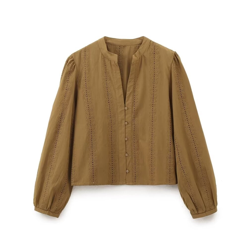 Embroidery Blouses For Lady Y2K Tops Harajuku Fashion Vintage Blouse Elegant Women's Luxury Blouses Long Sleeve Shirt