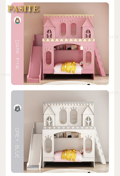 Cama de princesa castelo, cama infantil, quarto de menina, cama de casal, buraco de árvore, madeira maciça