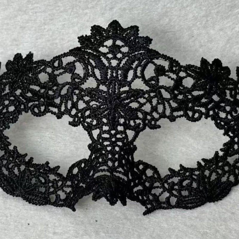 Sexy Women Black Lace Floral Eye Mask Masquerade Prom Face Mask Princess Queen Party Makeup Cosplay Nightclub Lace Mask Props