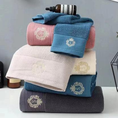 1/5/10PCS Bathroom Cotton Towel 35x75cm 70x140cm Hand Face Bath Towel Soft Gift Absorbent Sport Absorbent Towel ?? ?? Blue White