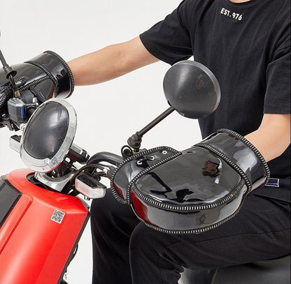 Luvas de Proteção para Guidão de Motocicleta Scooter Grosso Quente Protetor de Mão À Prova de Chuva para o Inverno Térmica