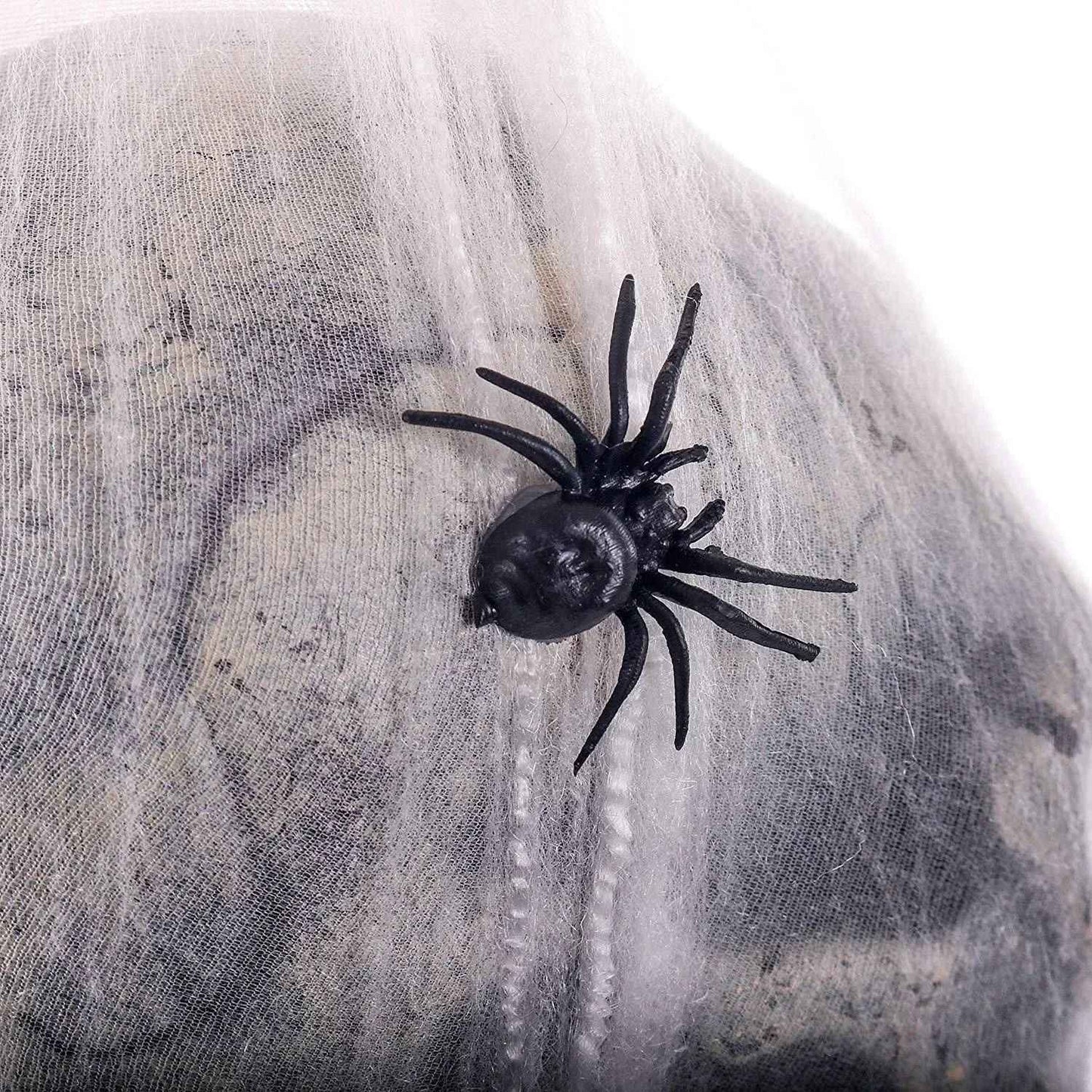 Decoração de Dia das Bruxas com Aranha Que Brilha e Controla o Som, Crânio de Algodão, Propriedade Assustadora, Casa Assombrada, Sala Secreta, Decoração de Pátio