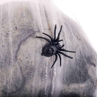 Decoração de Dia das Bruxas com Aranha Que Brilha e Controla o Som, Crânio de Algodão, Propriedade Assustadora, Casa Assombrada, Sala Secreta, Decoração de Pátio