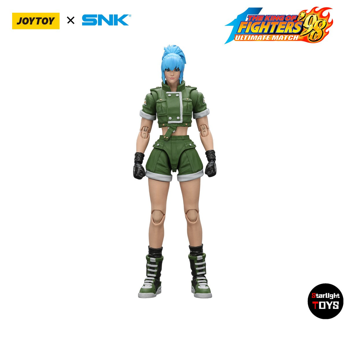?JOYTOY?1/18 Action Figure SNK KOF'98UM Ikari Warriors Team Leona Heidern Modelo Brinquedo Presentes