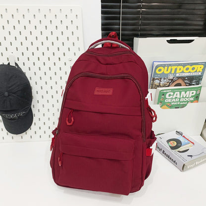 Mochila Escolar Unissex Nova Japonesa Simples de Estudante do Ensino Médio e Fundamental Mochila de Grande Capacidade