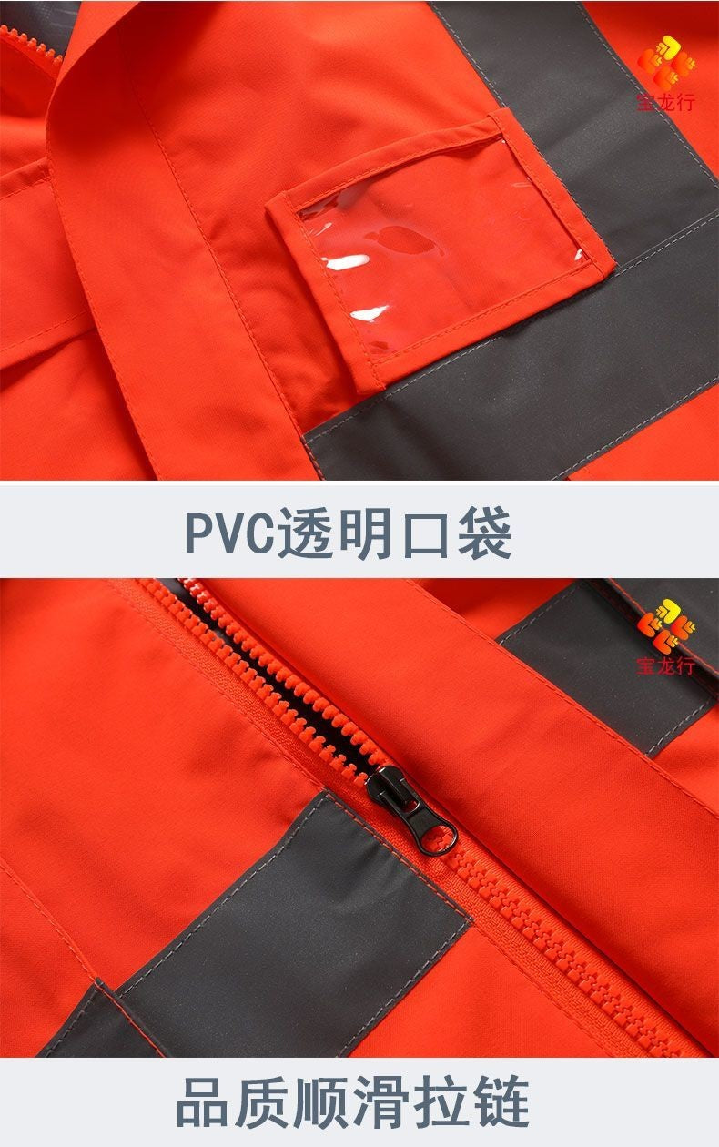 Jaqueta masculina de trabalho, roupa para construção civil, roupa de construção, roupa para trabalho ao ar livre, corta-vento, impermeável, faixa refletiva