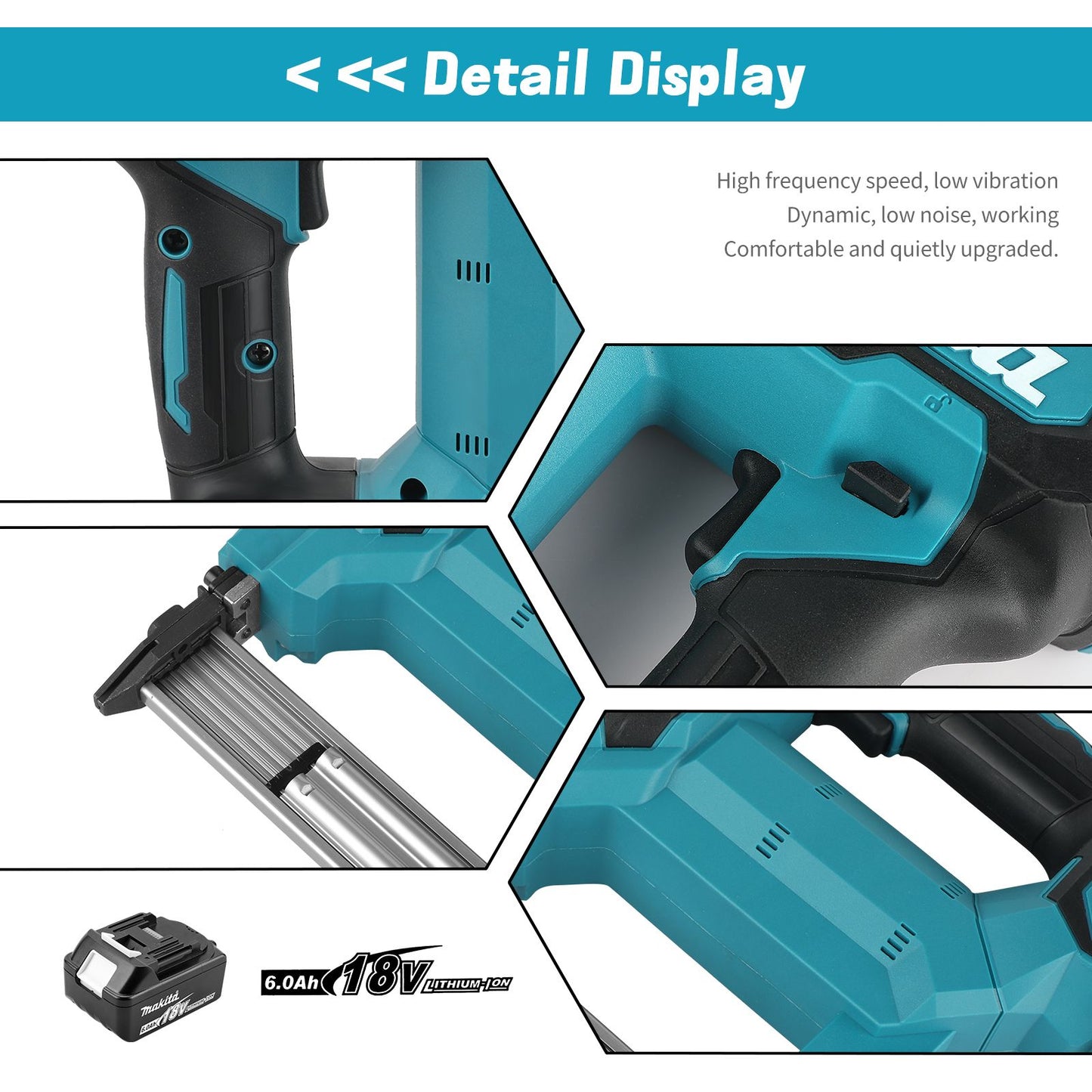 Nova pistola de pregos F30 da Makita, ferramenta elétrica sem escovas, empunhadura ergonômica, pistola pneumática elétrica, ferramenta para marcenaria (sem bateria)