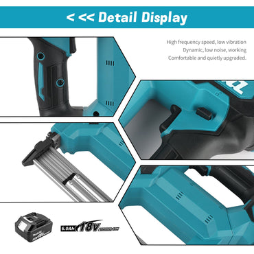 Makita's new nail gun F30, brushless power tool, ergonomic grip, electric pneumatic gun, woodworking tool (without battery)