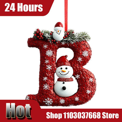 26 Letter Christmas Tree Hanging Personalized Christmas Letter Decoration Holiday Ornaments Christmas Tree Ornaments 2025