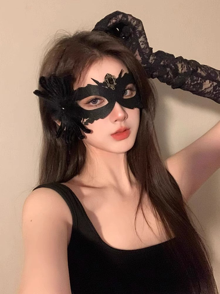 Halloween Black Half Face Mask Girl Eye Mask Lace Mask Party Masquerade Party Dress Up