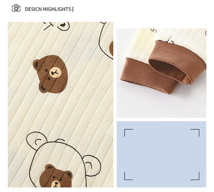 Kids Casual Autumn Long Sleeve Pajamas Set Boys and Girls Cartoon Print Home Wear Comfortable Soft Fabric Sleepwear