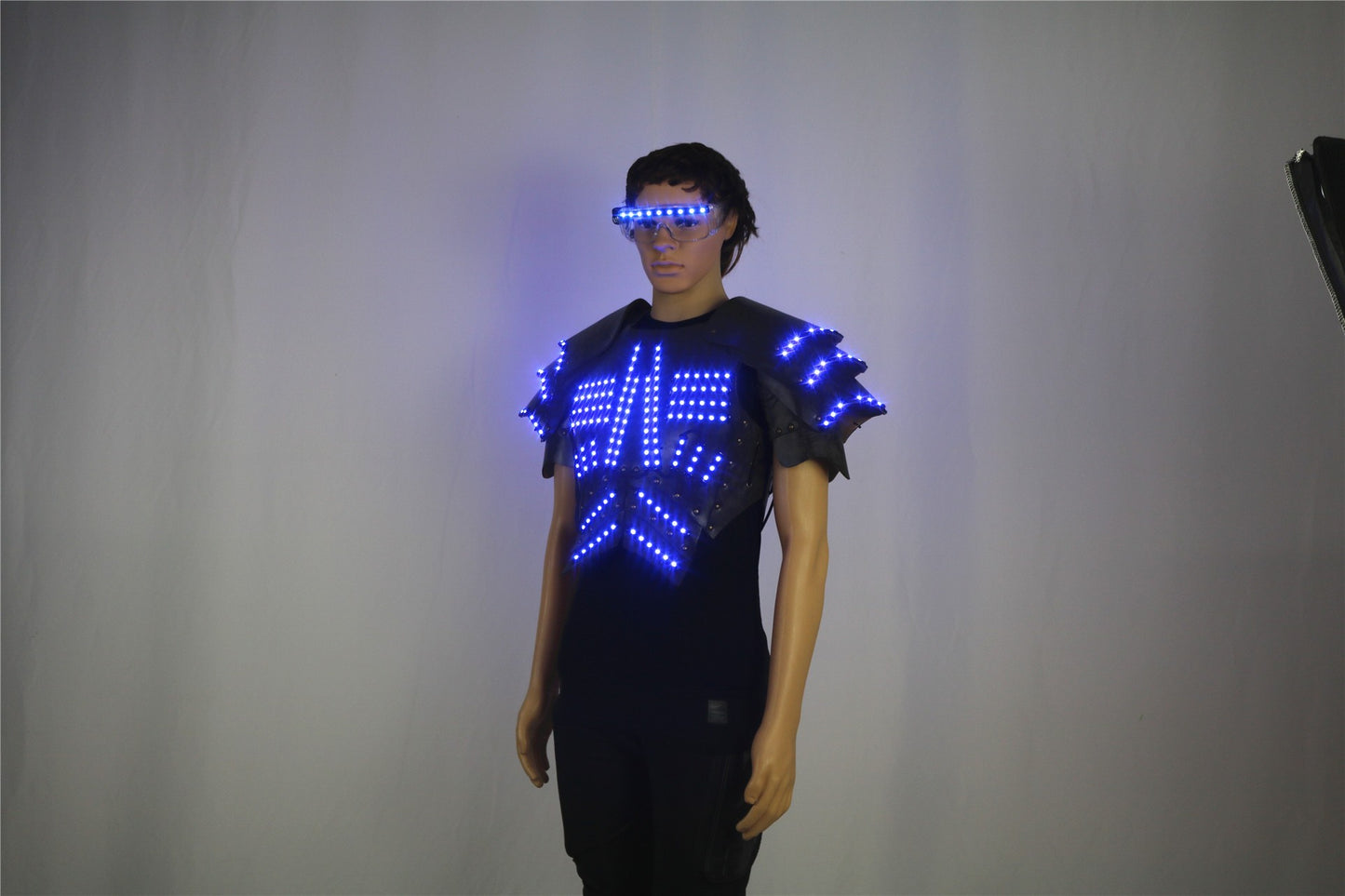 COSPLAY-Luminous LED Clothing, Fluorescent Glasses, Stage Show Armor, Night Show, Party Atmosphere Props