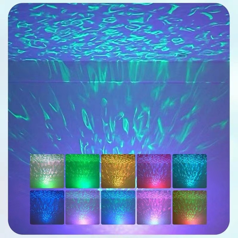 USB Galaxy Projector Aurora 5V Night Light 360° Rotating GB Colorful NightLights with Remote Control for Home Theater Room Deco