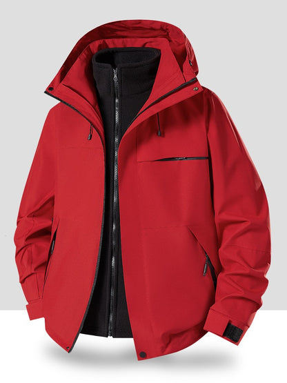 Hiking Jacket Waterproof Women Men 3 in 1 Two-Piece Detachable Windproof Waterproof Mountaineering Ski Jackets Men 2025 New