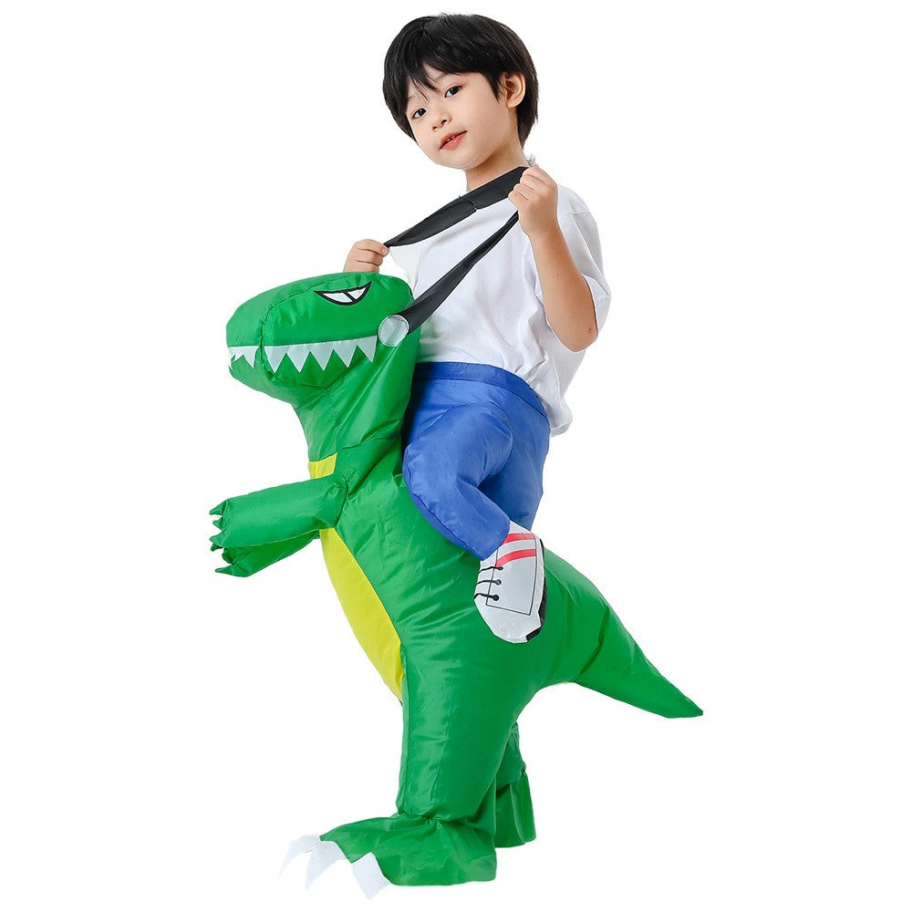 Funny dinosaur inflatable costume set  Riding jumpsuit cosplay outfit  High-impact hilarious costume Halloween attire