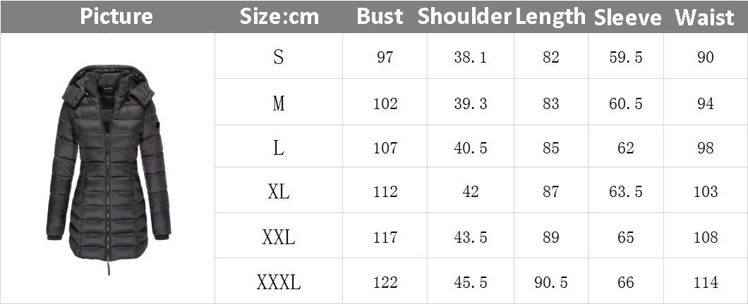 Winter Jackets for Women Zipper Hooded Cotton Padded Jackets Long Sleeve Warm Coat Slim Parka Female Portable Outwear