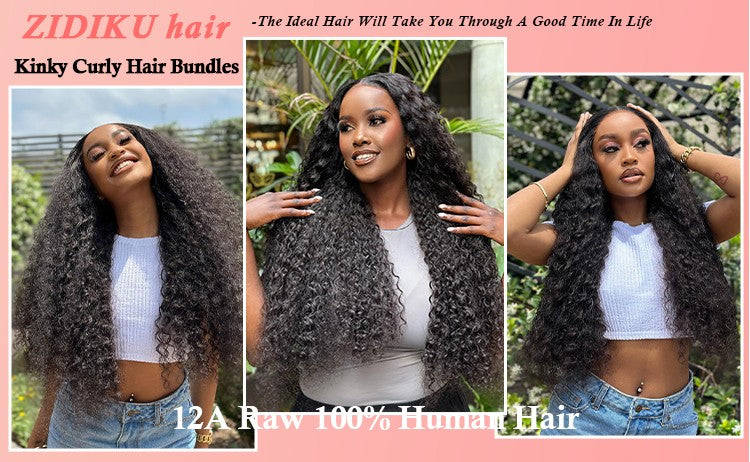 Cabelo Cacheado Tipo Kinky Cacheado 3 Peças 26 Polegadas Completo Cacheado Birmanês 100% Cabelo Humano de Alta Densidade Extensão de Cabelo Jerry Cacheado Bruto