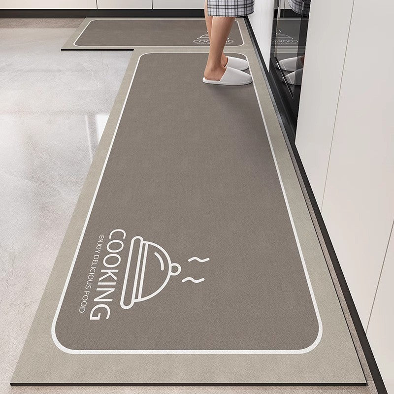 VIMAKA Minimalist Diatomite Bath Mat - Non-Slip Kitchen Floor Pad, Quick Dry Rug, Water & Stain Resistant, Eco-Friendly Design