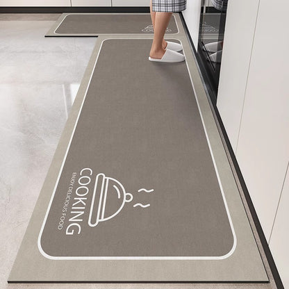 VIMAKA Minimalist Diatomite Bath Mat - Non-Slip Kitchen Floor Pad, Quick Dry Rug, Water & Stain Resistant, Eco-Friendly Design