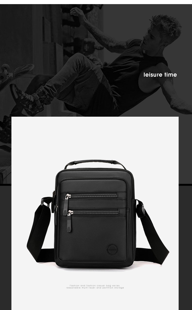 Fashionable Men's Crossbody Bag, Adjustable Shoulder Strap, Multiple Pockets, Business Bag, Commuting Bag, Daily Bag, Etc