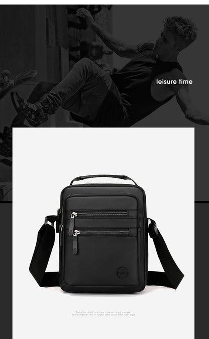 Fashionable Men's Crossbody Bag, Adjustable Shoulder Strap, Multiple Pockets, Business Bag, Commuting Bag, Daily Bag, Etc