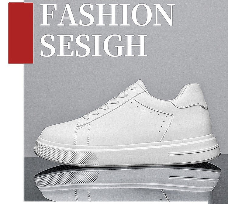 Sneakers Man Elevator Shoes White Black Taller Shoes Men Leisure Fashion Sports Increasing Shoes Increase in Height 6-10Cm