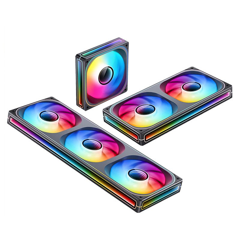 Jonsbo ZB-120/240/360 Computer Case Fan 5V ARGB 120mm Water-Cooled CPU Cooling Fan PWM ZB-360BR Forward/Reverse Fan Kits