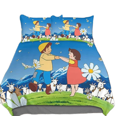 Heidi Bedding Set,Heidi The Girl From The Alps Bedding,Heidi and Family Duvet Cover Set,Bedroom Decoration
