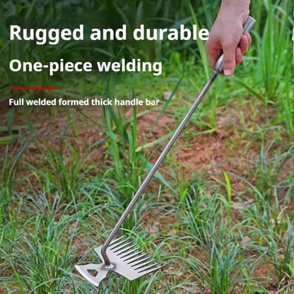 Manganese Steel Weeding Rake Double-end Rake Shovel Multi-purpose Digging Vegetables Loosen Soil Gardening Planting Hand Tools