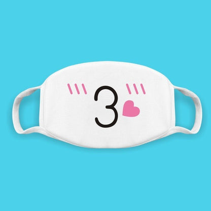 Super Cute Expression Smile Breathable Mouth Face Mask For Korean Black Kpop Unisex Kawaii Face Mouth Muffle Mask Cotton Anime